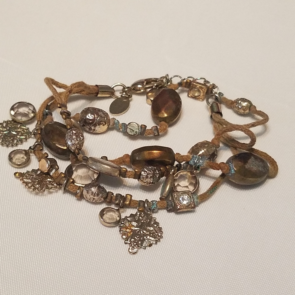 Express leather multi strand boho bracelet